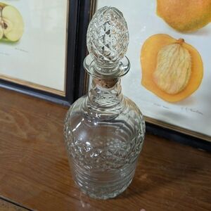 Vintage Libbey Lead Crystal Glass Decanter with Stopper 1960's